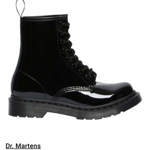 Dr Marten Black Patent Leather 1460 Lamper Boot